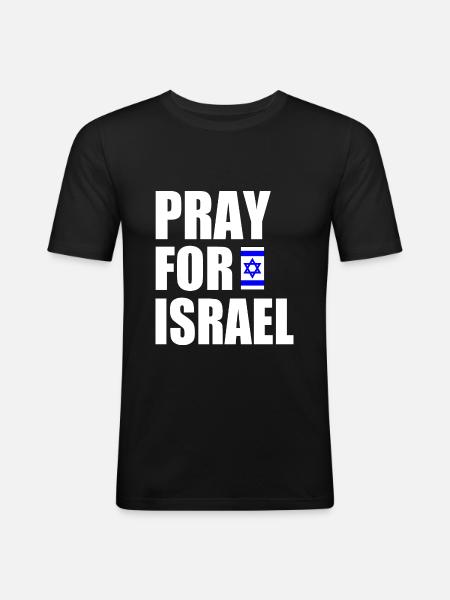 Pray for israel - Men's Slim Fit T-Shirt - black