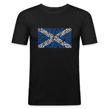 Flower of Scotland - Men's Slim Fit T-Shirt - black - Front - Nik (191cm)