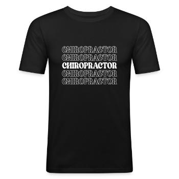 Chiropraktiker Wirbelsäulenspezialist Chiro Wirbelsäulenarzt - Männer Slim Fit T-Shirt - Schwarz - Vorne - Nik (191cm)
