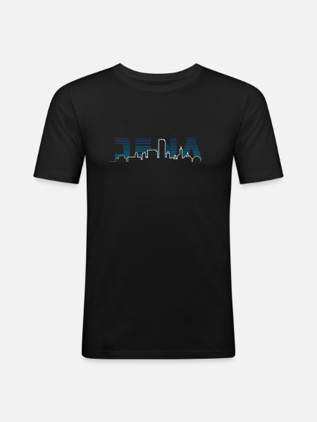 Jena Silhouette Skyline - Men's Slim Fit T-Shirt - black