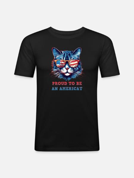 AmeriCAT - Men's Slim Fit T-Shirt - black