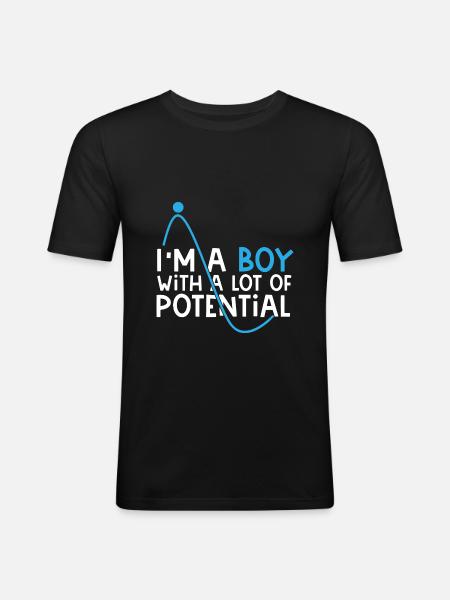 Child Boy Boys Gift - Men's Slim Fit T-Shirt - black