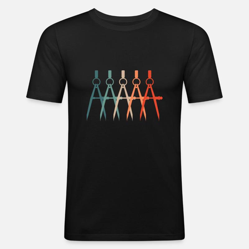 Architekt - Männer Slim Fit T-Shirt - Schwarz