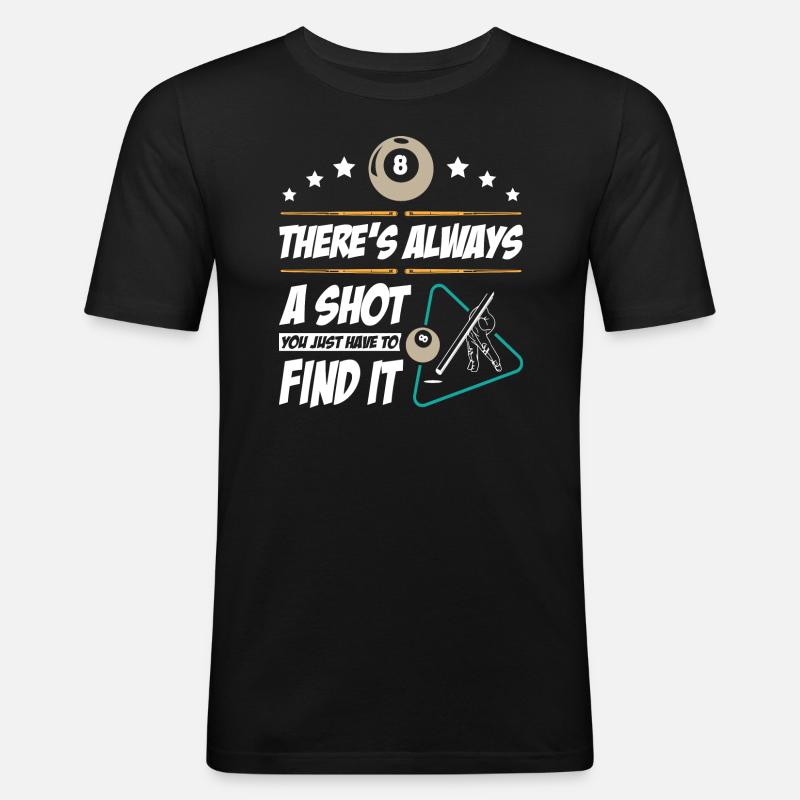 Billiards Player - Männer Slim Fit T-Shirt - Schwarz