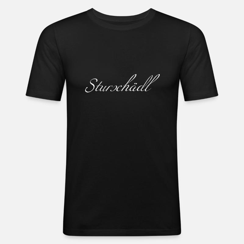 Sturschädl - Männer Slim Fit T-Shirt - Schwarz