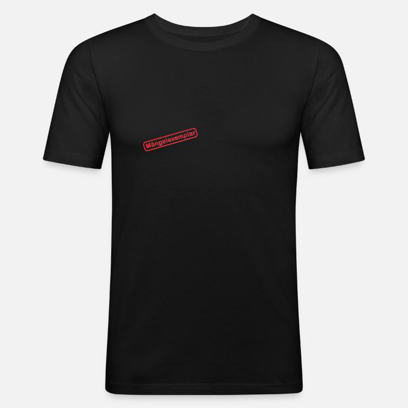 Mängeexemplar - Männer Slim Fit T-Shirt - Schwarz