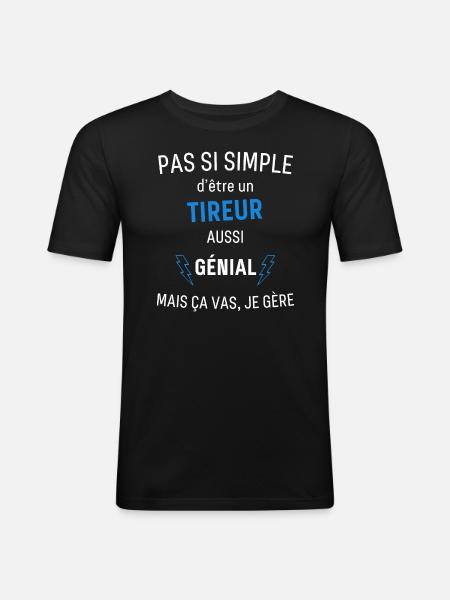 Awesome Shooter T-Shirt - Men's Slim Fit T-Shirt - black