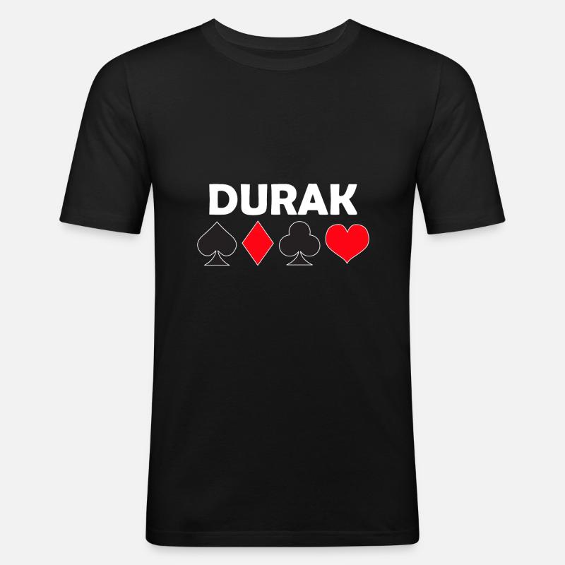 Durak - Maglietta aderente da uomo - nero