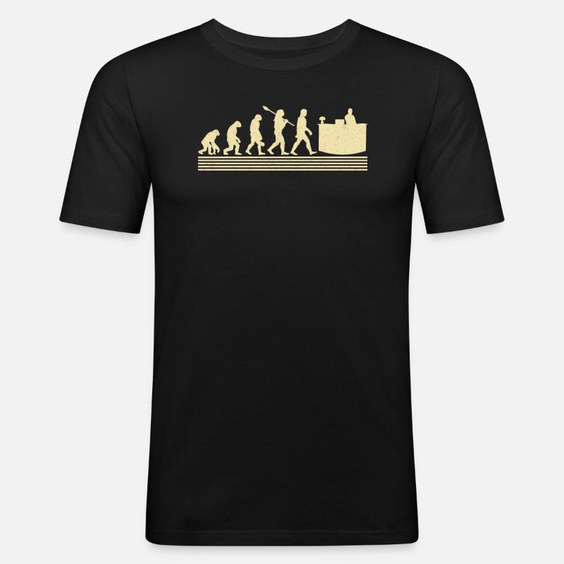 Evolution of Receptionists - Men's Slim Fit T-Shirt - black