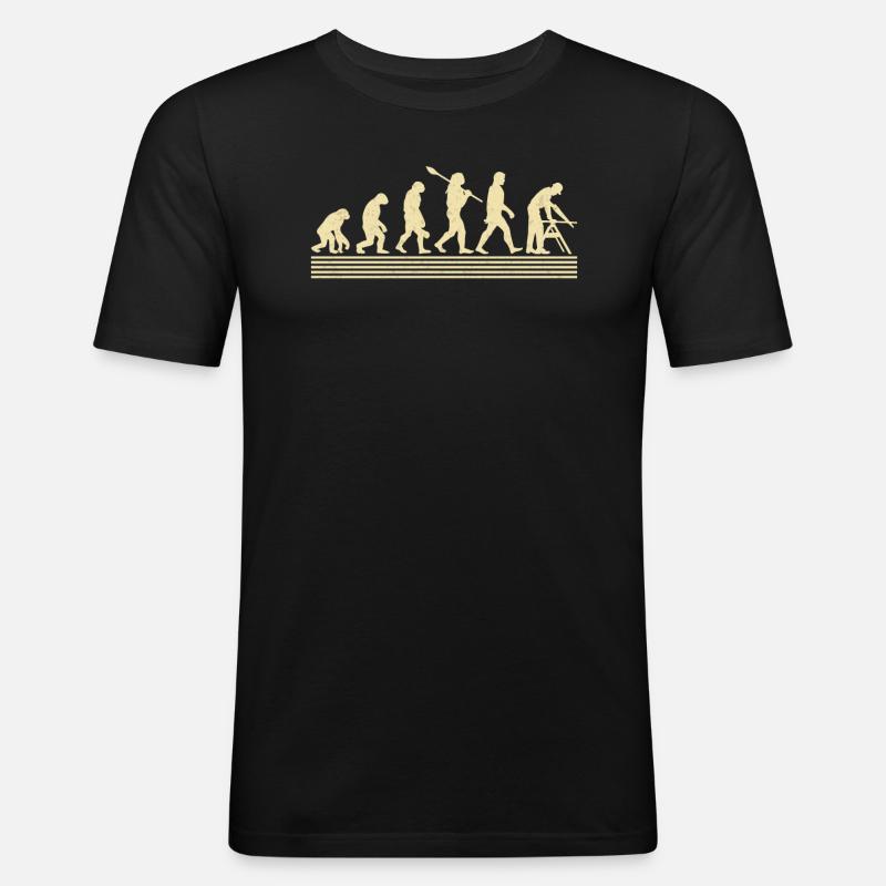 Évolution de la menuiserie - T-shirt près du corps Homme - noir