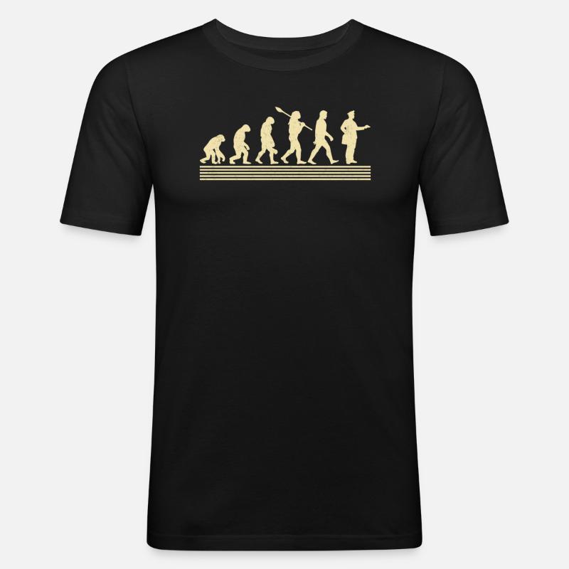 Postman evolution - Men's Slim Fit T-Shirt - black