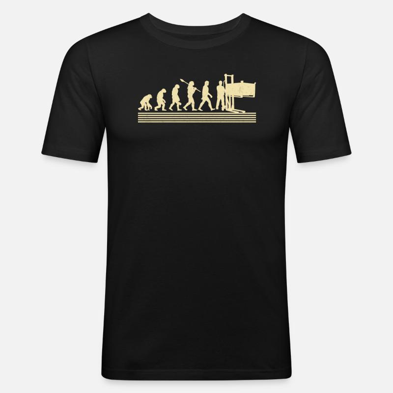 Évolution des ouvriers d’usine - T-shirt près du corps Homme - noir