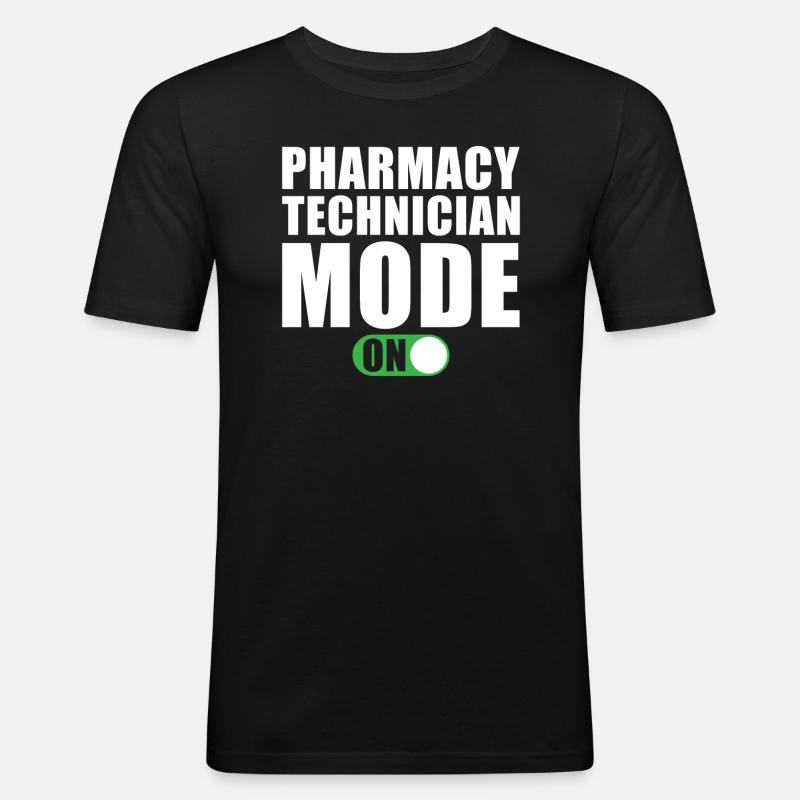 Pharmazeutisch technischer Modus An - Männer Slim Fit T-Shirt - Schwarz