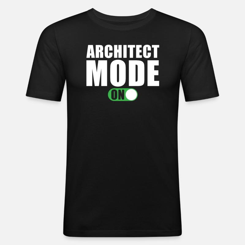 Mode Architecte activé - T-shirt près du corps Homme - noir