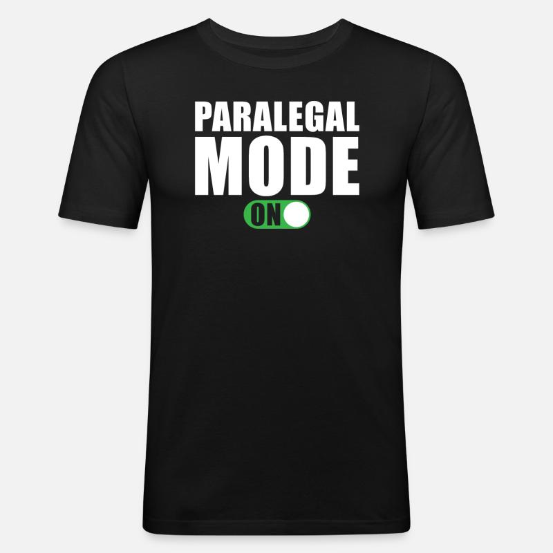 Rechtsanwaltsfachangestellte Modus an - Männer Slim Fit T-Shirt - Schwarz