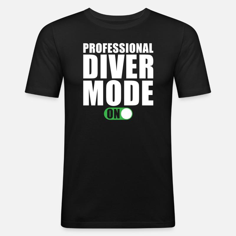 Berufskraftfahrer modus Ein - Männer Slim Fit T-Shirt - Schwarz