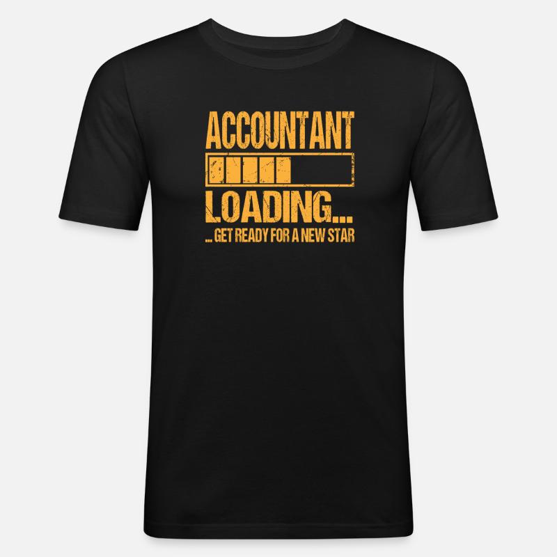 Buchhalter loading Buchhalter Ausbildung - Männer Slim Fit T-Shirt - Schwarz