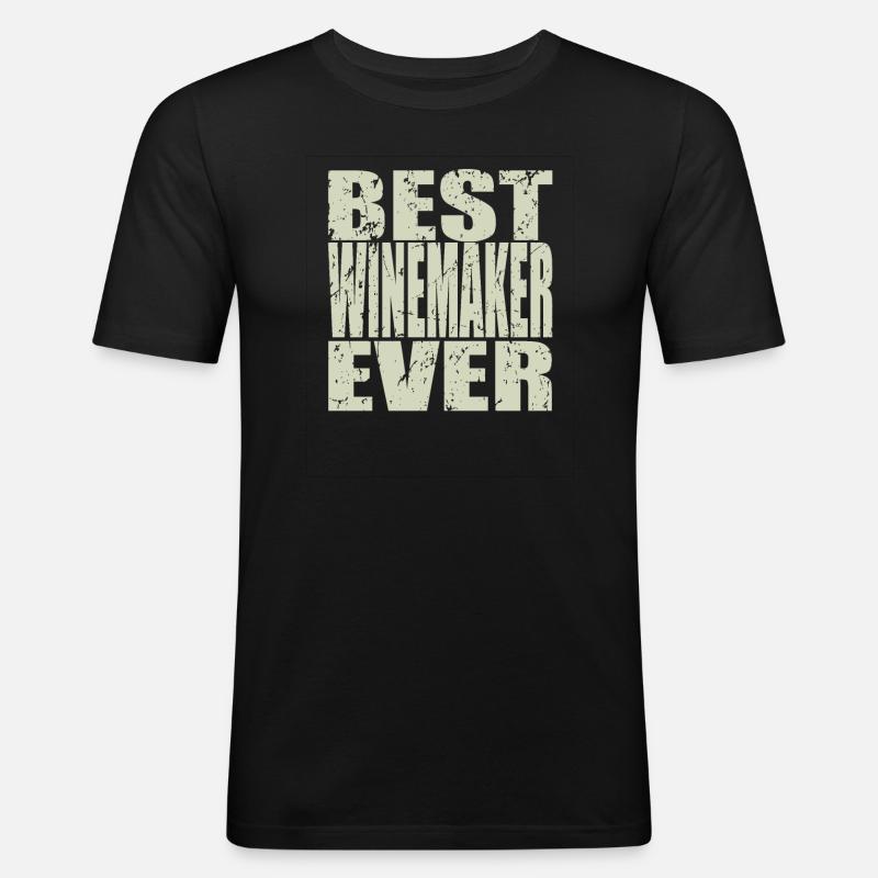 Best Winzer ever Winzer Geschenk - Männer Slim Fit T-Shirt - Schwarz