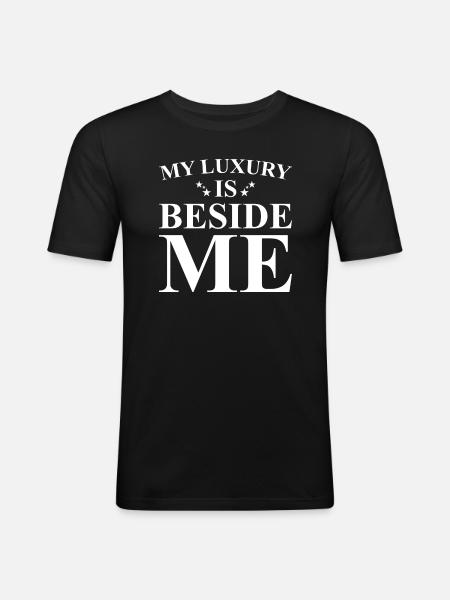 Partner Friend Girlfriend Saying - Men's Slim Fit T-Shirt - black