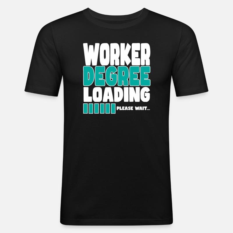 Worker invites training - Men's Slim Fit T-Shirt - black