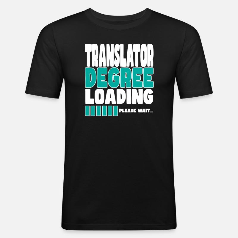 Translator invites training - Men's Slim Fit T-Shirt - black