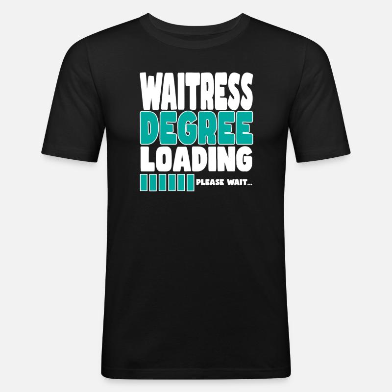 Waitress invites training - Men's Slim Fit T-Shirt - black