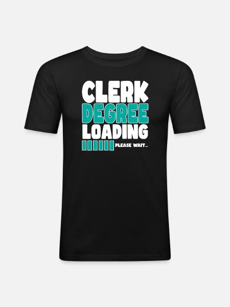 Clerk invites training - Men's Slim Fit T-Shirt - black