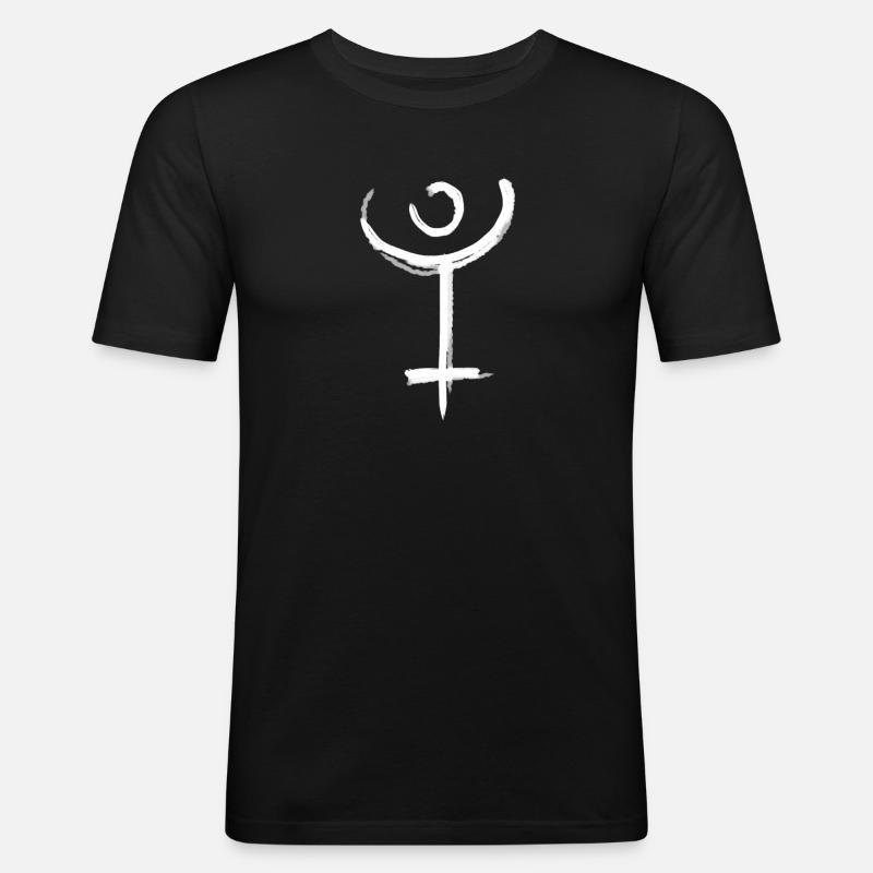 Symbole d’astrologie de Pluton - T-shirt près du corps Homme - noir