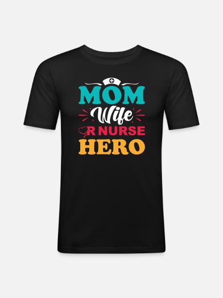Surgical Nurse Mama - Men's Slim Fit T-Shirt - black