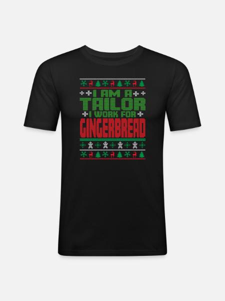 Schneider Christmas Quote - Men's Slim Fit T-Shirt - black