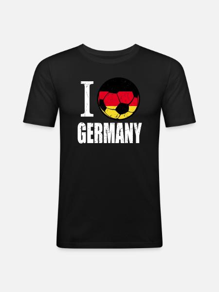 Germany Football - Men's Slim Fit T-Shirt - black