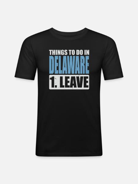 Delaware Meme - Men's Slim Fit T-Shirt - black