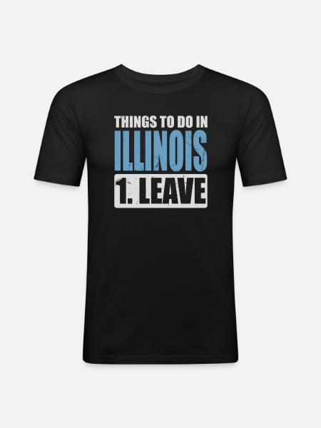 Illinois Meme - Men's Slim Fit T-Shirt - black