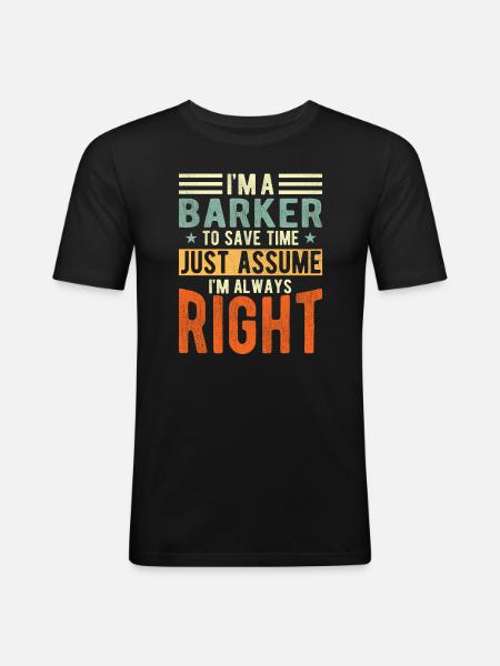 Barker - Männer Slim Fit T-Shirt - Schwarz