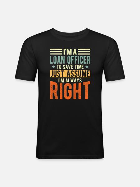 Agent de crédit - T-shirt près du corps Homme - noir