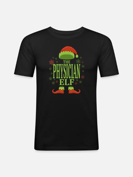 Doctor Christmas Elf - Men's Slim Fit T-Shirt - black