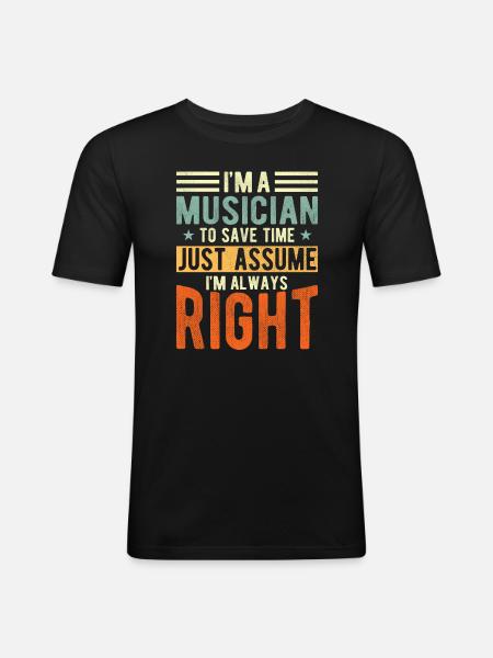 Musician - Men's Slim Fit T-Shirt - black
