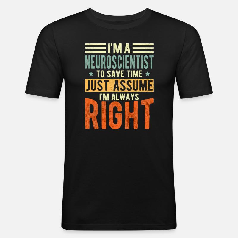 Neurowissenschaftler - Männer Slim Fit T-Shirt - Schwarz