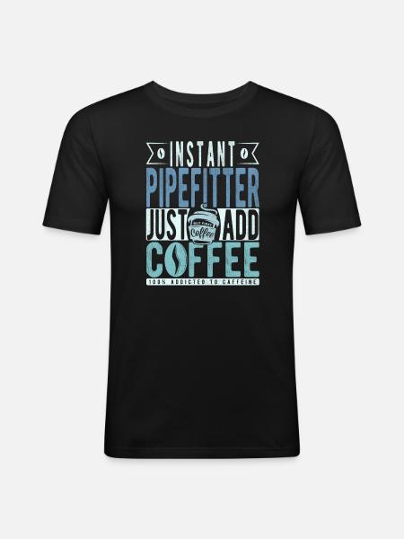 Installer coffee saying - Men's Slim Fit T-Shirt - black