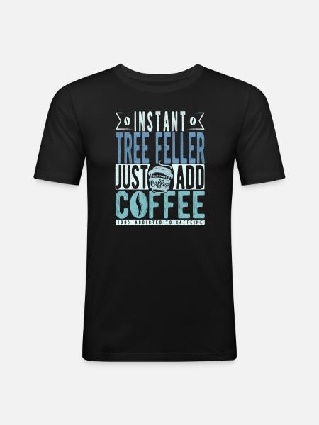 Baum Faller coffee saying - Men's Slim Fit T-Shirt - black