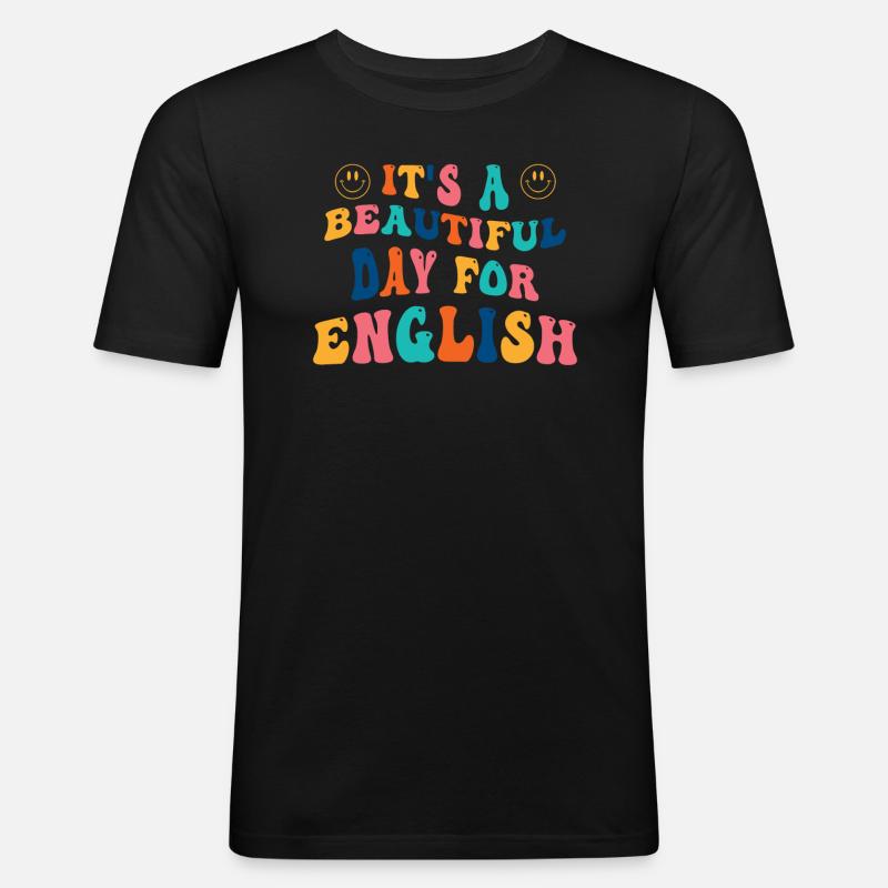 Englisch Studiengang Englischlehrerin - Männer Slim Fit T-Shirt - Schwarz
