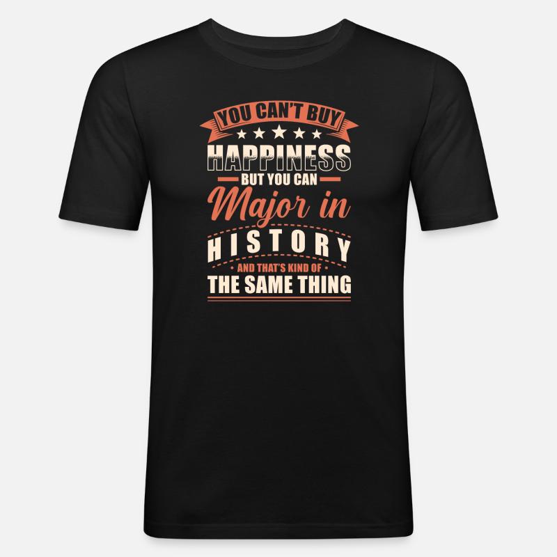 Geschichte Abschluss - Männer Slim Fit T-Shirt - Schwarz