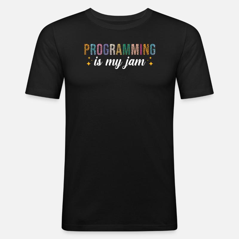 La programmation est ma passion - T-shirt près du corps Homme - noir