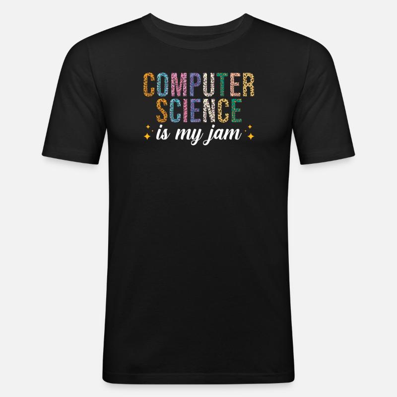 Computer Science Ist Meine Leidenschaft - Männer Slim Fit T-Shirt - Schwarz