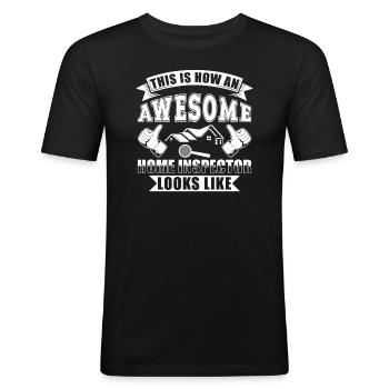 Building Inspector Gift - Men's Slim Fit T-Shirt - black - Front - Nik (191cm)