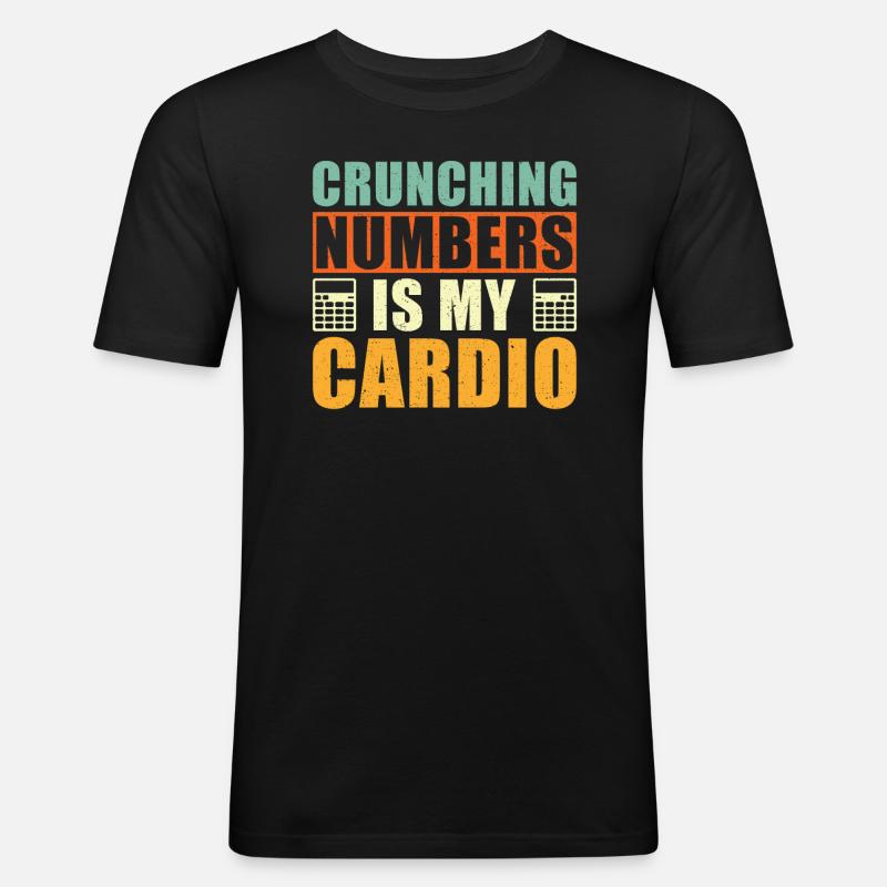 Buchhalter Spruch - Männer Slim Fit T-Shirt - Schwarz