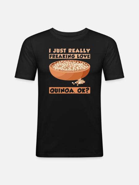 Dicton du quinoa - T-shirt près du corps Homme - noir