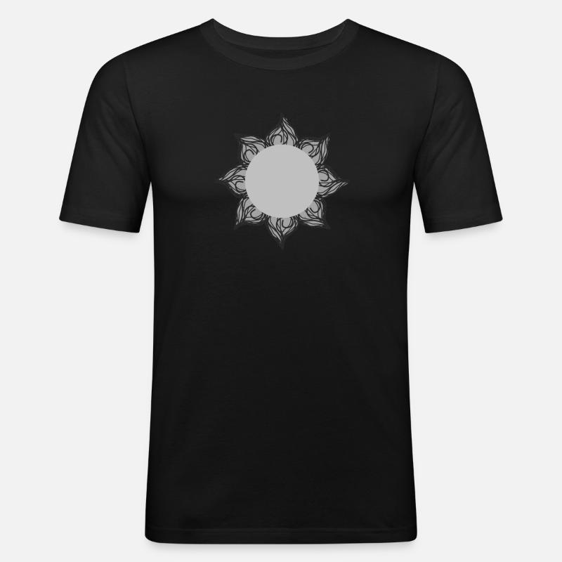 Sonne Gothic - Männer Slim Fit T-Shirt - Schwarz