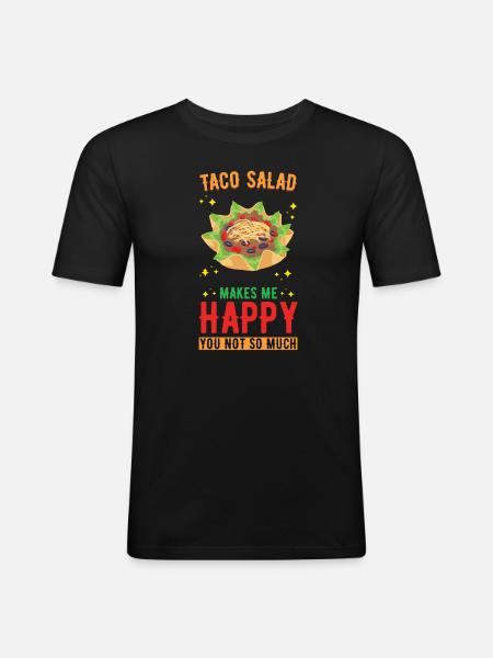 Taco Salad - Men's Slim Fit T-Shirt - black