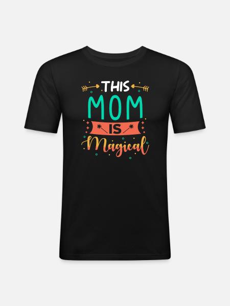 Mom Gift - Men's Slim Fit T-Shirt - black